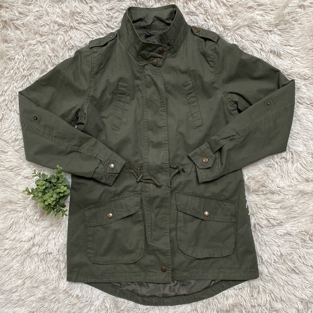 🎉HP🎉 Ambiance Outerwear Utility Jacket 💗 Olive - Picture 3 of 13